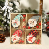 Gnomos De Natal Pingente De Madeira, Árvore De Natal Pendurado Ornamentos, Decorações De Natal Para Casa, Presente De Ano Novo, 2022, 9 Pcs, 12 Pcs