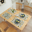 4 Pcs/Set Simple Tableware Mat Rectangle Individual Placemats Heat Insulation Dining Table Mat Table Decoration And Accessories
