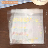 Auto-adesivo Graffiti Kitten Bag, Small Card Self Sealing Bag, Packaging Card Gift Bag, Alta Aparência OPP Bag, 20 Pcs, 50 Pcs, 100 Pcs