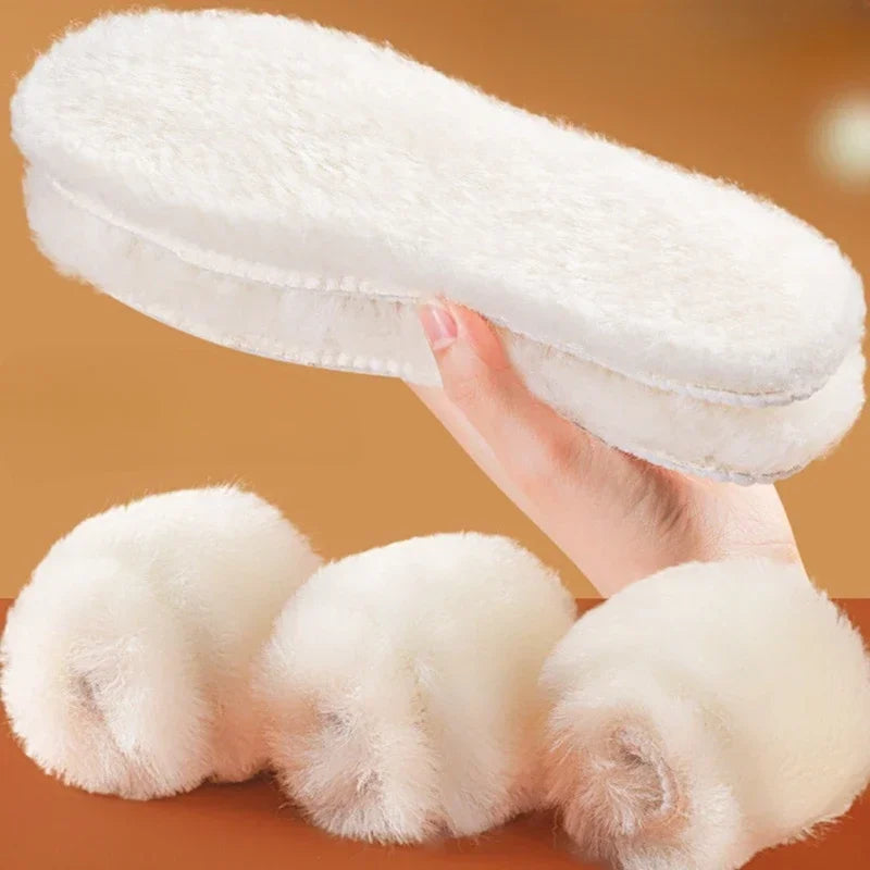 Unisex Australian Sheepskin Insoles Natural Real Fur Wool Cashmere Snow Boots Shoe Pad Children's Wool Insoles Warm Winter Shoes