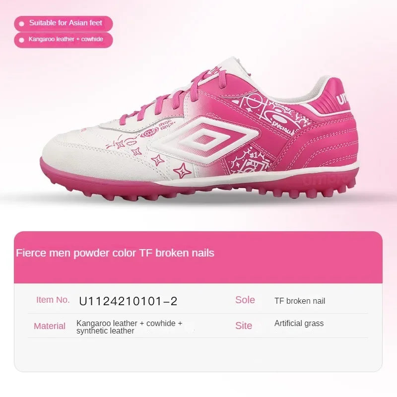 Botas de fútbol Umbro Lucky Star Broken Nails TF de piel de canguro para hombre, de corte ancho, de la Society Soccer Cleats