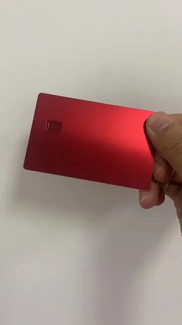 Small Chip Slot Metal Business Card, cartão de crédito com tira e assinatura, frete grátis, em branco 4442, 1Pc
