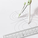 8PCS/Set Plastic Ruler Compasses Set Transparent Straight Ruler Measuring Ruler Set Square Eraser Protractor School Office