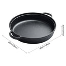 8.7/9.8/11/11.8inch Cast Iron Skillet with Double Handles Frying Pan Baking Tray for Bread Baking Outdoor Cooking Camping