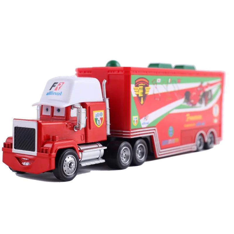 Disney Pixar Cars 2 3 Toys Lightning McQueen Truck Jackson Storm Uncle Mack 1:55 Diecast lorry trailer Model Child kids Gift