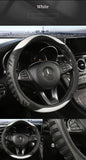 Three-dimensional Honeycomb Steering Wheel Cover  Durable Leather Cover with Anti-slip Linning Universal 14.5-15in