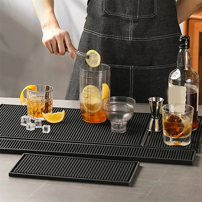 PVC Bar Mat Anti-slip Cafe Bar Mats Home Cup Mat Waterproof Heat Resistant Durable Drain Bar Service Spill Mat for Home Bar Cafe