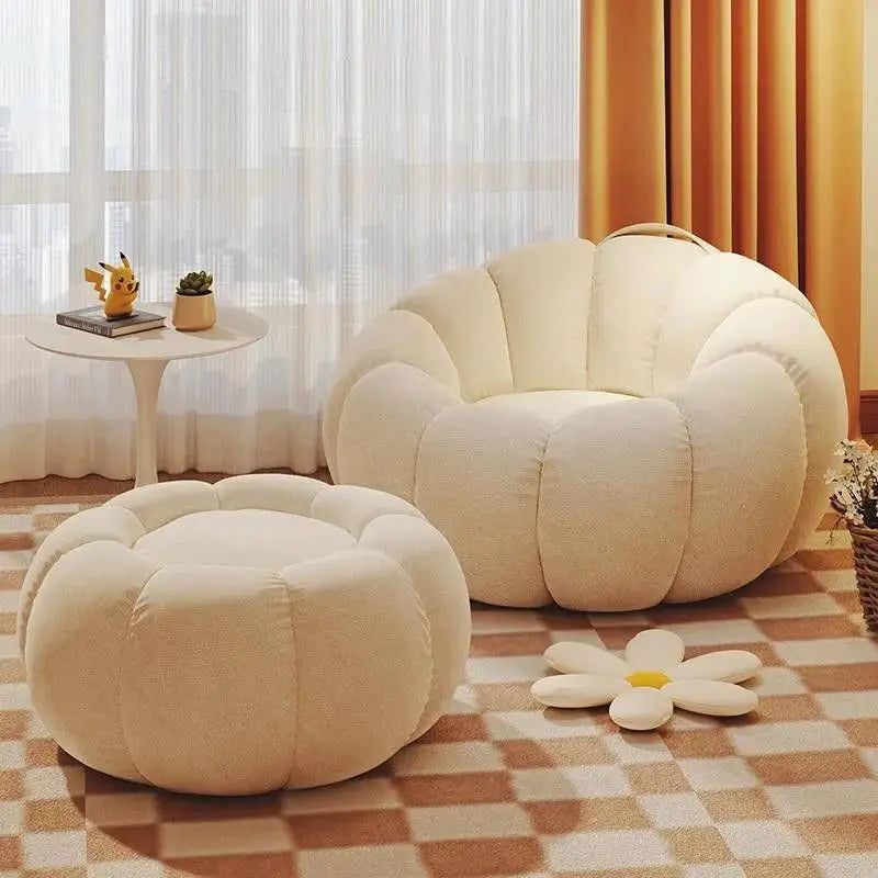 Lazy sofa, small sofa for lying down and sleeping, bedroom balcony leisure chair, cream style lazy chair, tatami chair