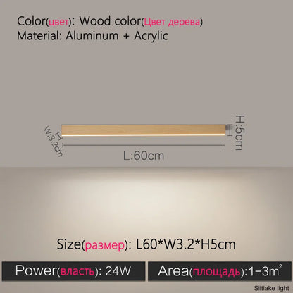 Modern Long Strip Ceiling Light Surface Mounted Minimalist Aisle Lamp Living Room Bedroom Kitchen Home Office LED Lighting