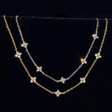 925 Sterling Silver Plated Bracelet for Women, 18K Gold, Shiny Zircon Flower, Korean Temperament, Exquisite Jewelry Gifts 