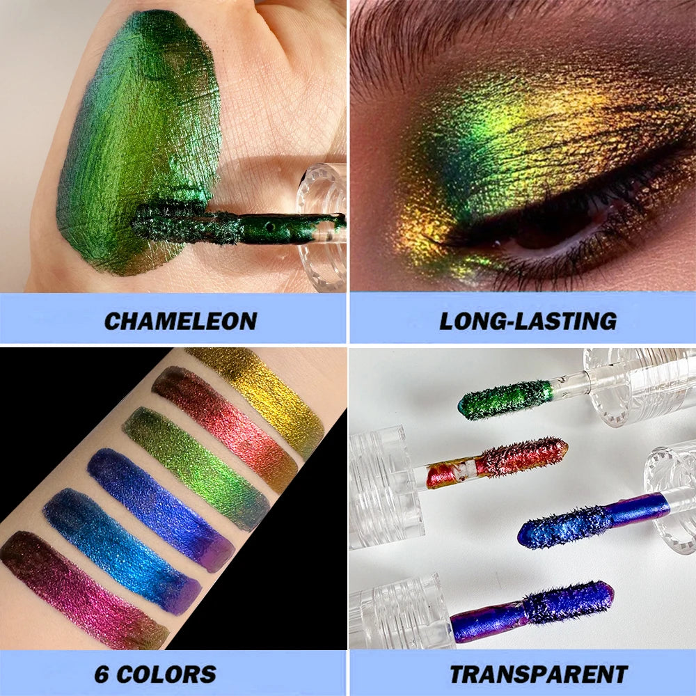 Chrome Shifting Pigments Chameleon Liquid Eyeshadow Shiny Long Lasting Multichrome High Eyeshadow Liquid Eye Makeup Art Cosmetic