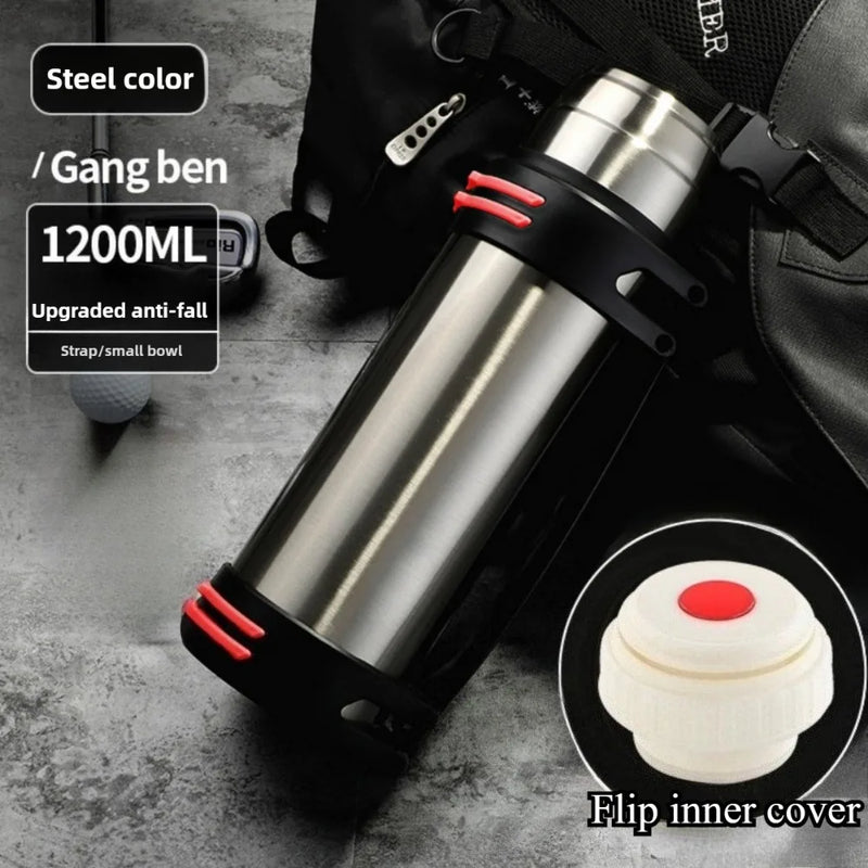 Large Capacity Flasks Water Bottle Stainless Steel Thermos Bottle VacuumInsulated Water Outdoor travel Bottle Cup Keeping Warm
