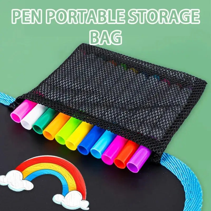 Livro de Desenho Apagável para Crianças e Bebês – Blocos de Desenho Reutilizáveis com 12 Canetas Aquareláveis – Brinquedo Pré-Escolar e Kit de Escrita e Pintura para Viagens