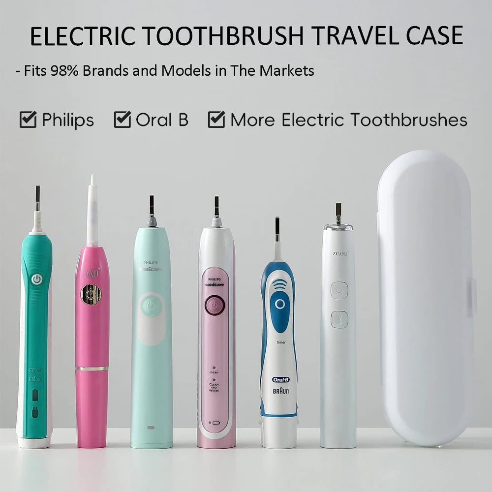 Estojo de Viagem para Escova de Dentes Elétrica, Caixa Protetora Portátil Compatível com Escovas de Dentes Elétricas Oral-B e Philips