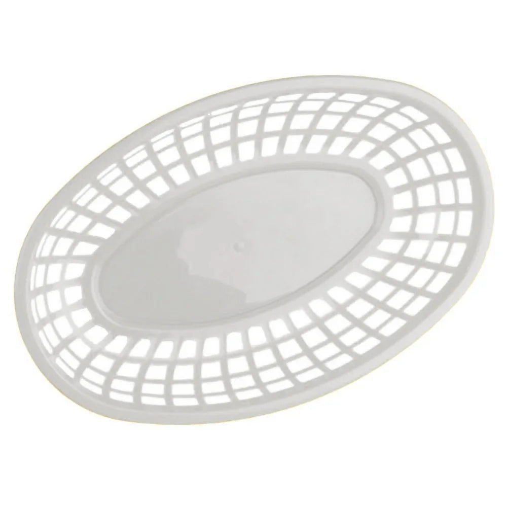 Photo Prop Plastic Food Baskets Reusable Colorful Bread Plate Oval Shape Basket Serving Desktop Decor