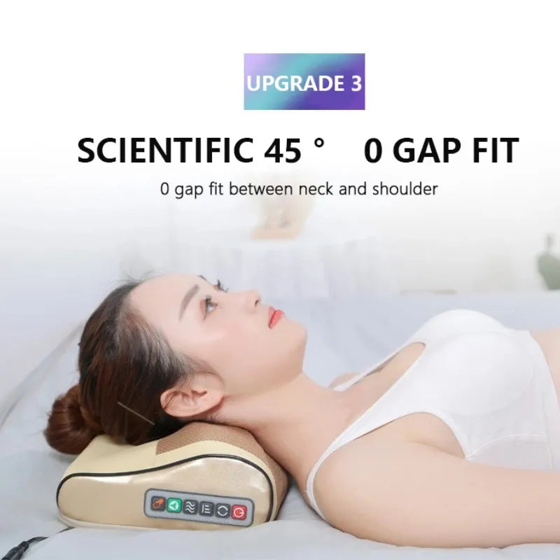 Electric Massage Pillow Neck Massager Multifunctional Neck Pillow Massage Device Relaxation Pillow Massager Neck Health Massager