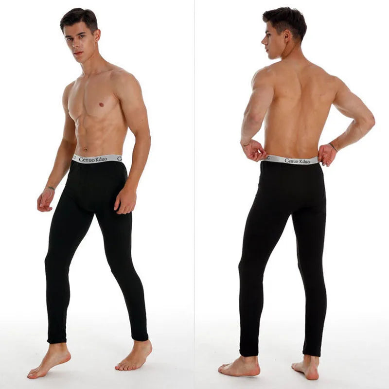 Calzoncillos largos térmicos para hombre, ropa interior de invierno cálida y agradable para la piel, mallas elásticas suaves y cómodas de talla grande.
