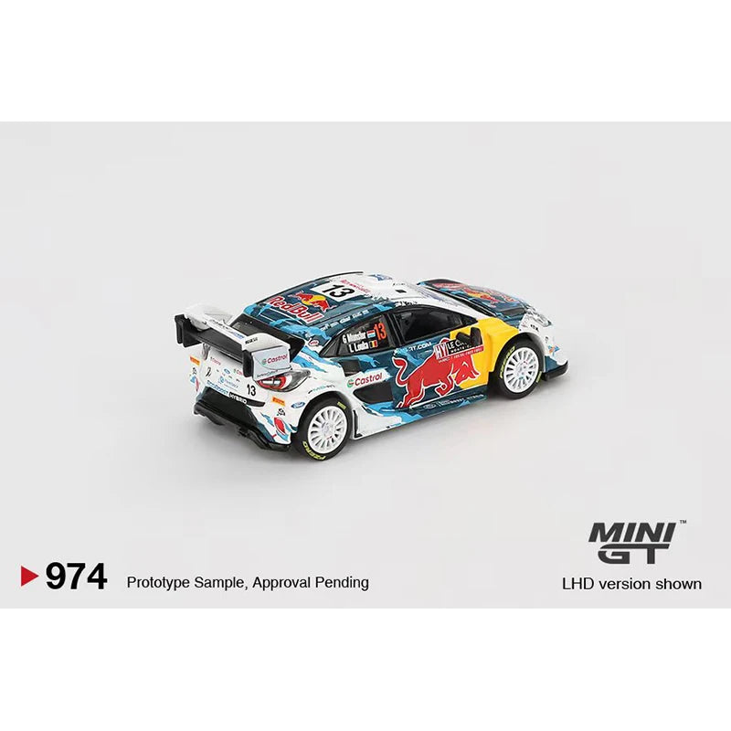 Preventa MINIGT 974 1:64 Ford Puma Rally M Sport WRT 2024 Modelo de fundición a presión Juguetes de colección