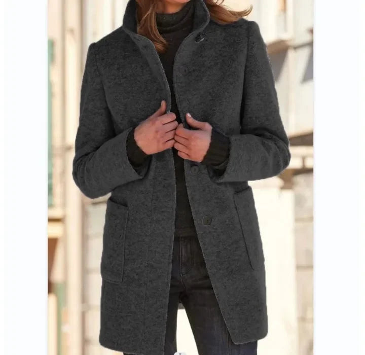 Cardigan Coat Women Clothes Warm Autumn 2023 Fashion Versatile Loose Fitting Retro Button Stand Collar Long Sleeve Y2k Overcoat