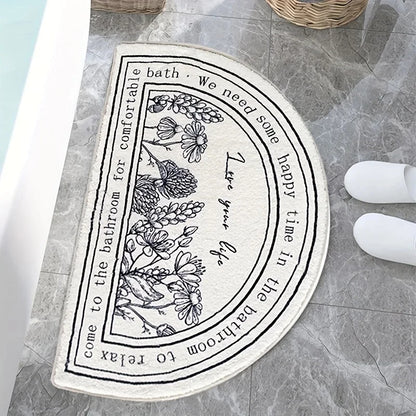 Memory Sponge Stripe Bathroom Non slip, Water Absorbent, Machine Washable Floor Mat