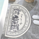 Memory Sponge Stripe Bathroom Non slip, Water Absorbent, Machine Washable Floor Mat