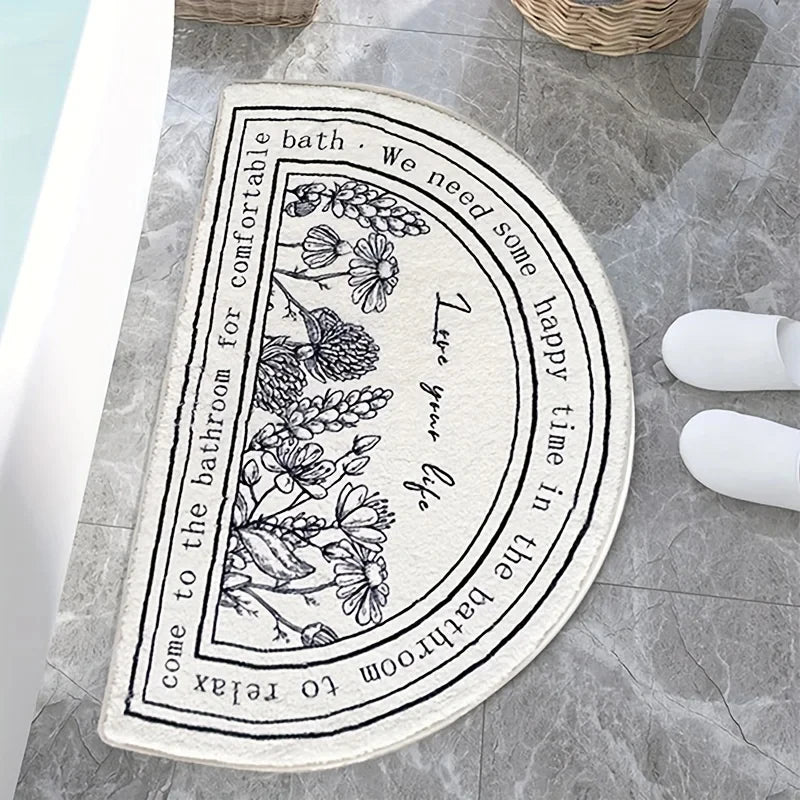 Memory Sponge Stripe Bathroom Non slip, Water Absorbent, Machine Washable Floor Mat