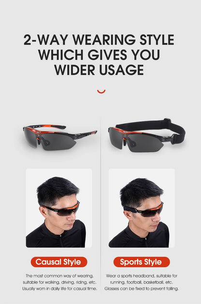 WEST BIKING Cycling Polarized Glasses Bike Outdoor Sports Sunglasses MTB PC Goggles Eyewear 5 Lens Bicycle Accessories
