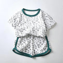 Summer Children Korean Style Clothing Set for Boys and Girls Short-sleeved Shorts Casual Sportswear Cute Bear 2Pcs