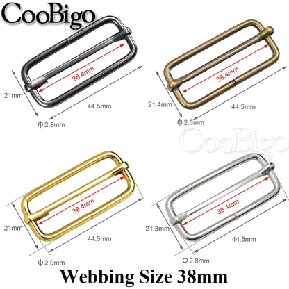 10pcs Metal Slides Tri-Glides Wire-Formed Roller Pin Buckles Slider Adjuster Bag Strap Accessories 15mm 20mm 25mm 32mm 38mm 50mm