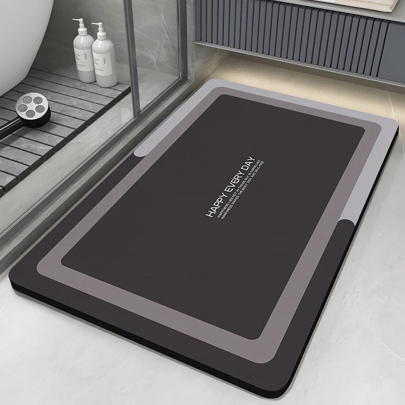 Diatomaceous Earth Bath Mat Bathroom Rug Absorbent Non-slip Floor Foot Mats Quick Dry Shower Carpet Toilet Pad Doormat Washable
