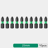 Juego de puntas de destornillador de precisión PH2, 10 Uds., puntas Phillips, vástago hexagonal, para taladro, herramientas de trabajo profesionales de un solo cabezal, 25/50mm