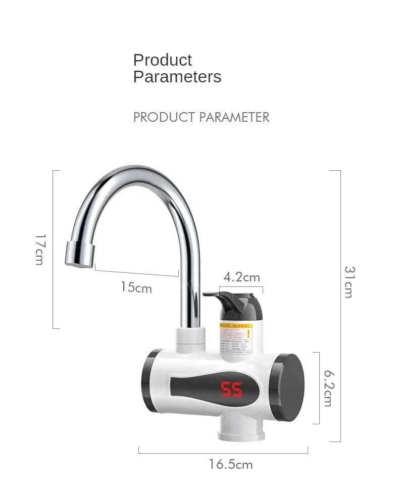 Electric Kitchen Water Heater Tap Instant Hot Water Faucet Heater Cold Heating Faucet Tankless Instantaneous Water Heater