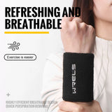 WRELS Wristbands Terry Cloth Moisture Wicking for Sports Tennis Gym Work Out Wristbands Sweatbands Absorbent Wrist Sweat Bands