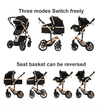 Cochecitos 3 en 1, cochecito de bebé, asiento de coche, cochecito de viaje, cochecito para recién nacidos, paisaje alto, artículos para madres, niños y bebés.