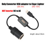 Auto Interior Accessories Plug Connector Adapter USB 5V To 12V Converter Adapter Wired Controller Charger Cable Socket