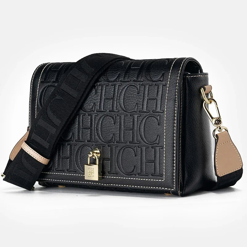 CH Autumn and Winter Solid Color Crossbody Bag Letter Printing High Quality Women's Fashion Elegance 2025 Classic Women's Bag