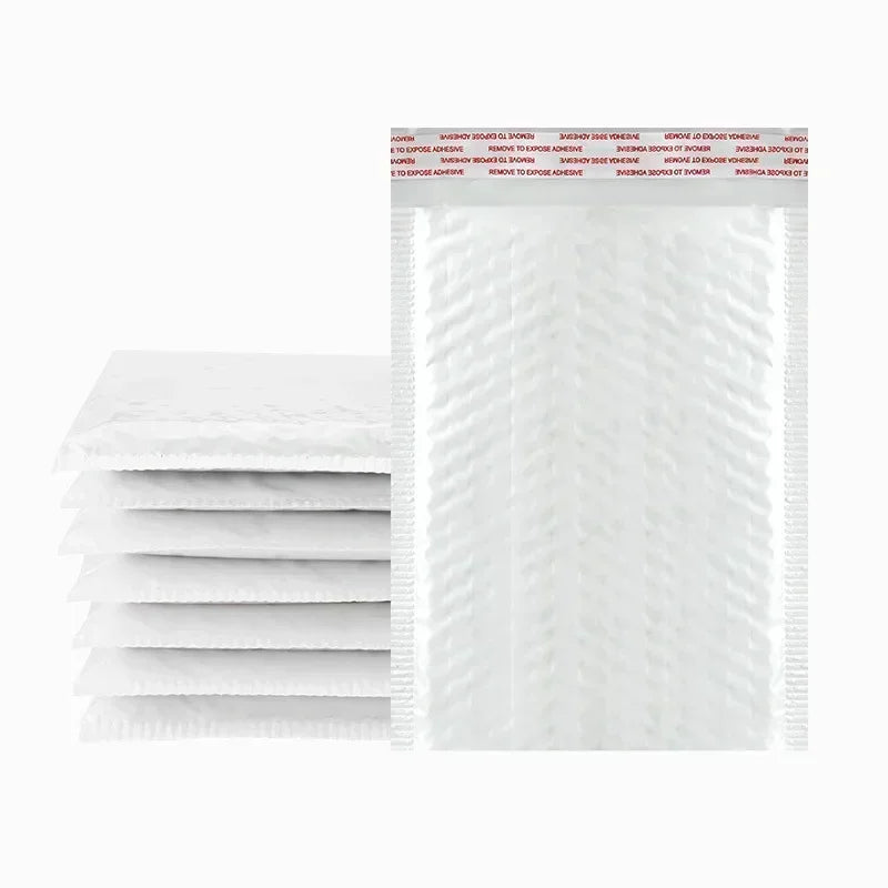Espuma Branca Acolchoada Envelopes de Envio com Bolha, Auto Seal Mailers, Mailing Bag, Pacotes Bag, 500 Pcs