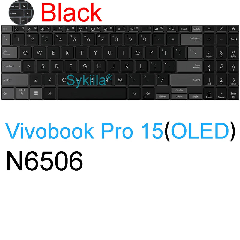 Keyboard Cover for ASUS Vivobook 15 Pro 15X OLED GO S S15 N6506 S5507 S5506 M5506 X1505 M1505 K3504 Silicone Protector Skin Case