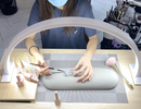 48W Half Moon Lamp For Nail Desk Dimmable 3000K-6000K Makeup Manicure Beauty Salon Touch Switch LED Light Half Moon Nail Lamp
