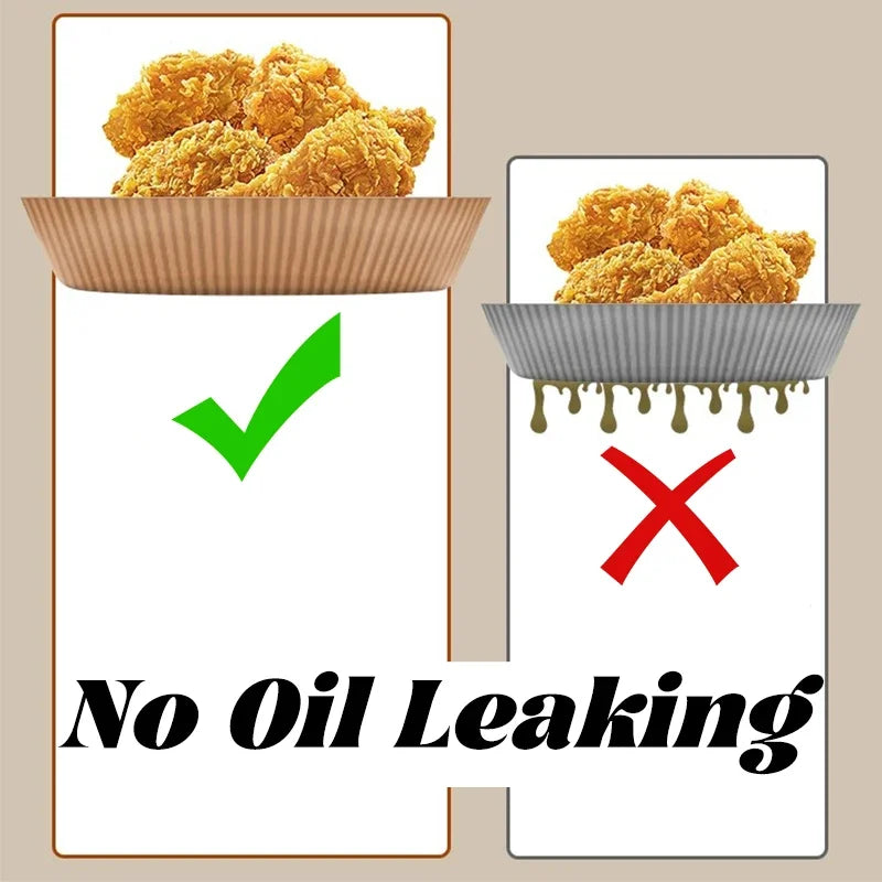 Round Air Fryer Paper Disposable Non-Stick Airfryer Baking Papers Microwave Oven Pot Oil Absorbing Gasket Kitchen Accessories