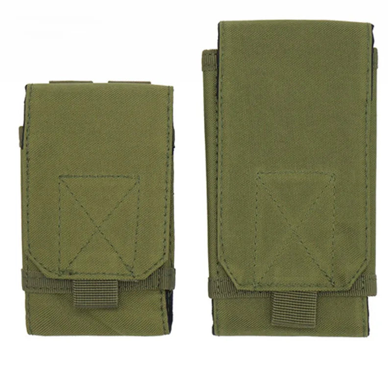 Bolsa de camuflaje para exteriores, soporte para teléfono, funda deportiva para cinturón, impermeable, de nailon, EDC, para caza deportiva, bolsas de camuflaje en mochila