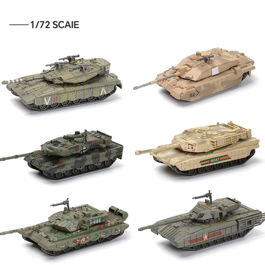 1/72 Modern US Army Tank M1A2 Leopard 2A7 Main Battle Tank Military Model AH-64 Copter Airplane Model Puzzle Assembly Model Toys