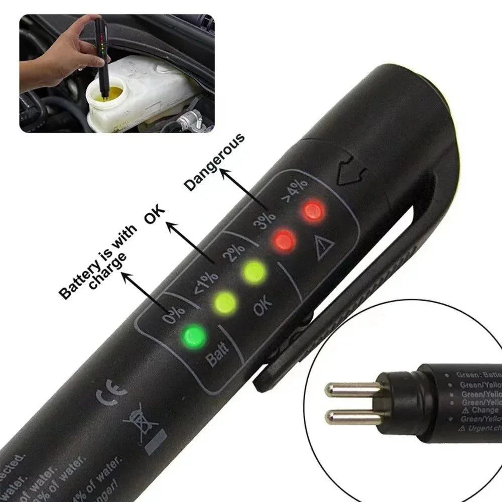 Bolígrafo de control preciso de calidad de aceite, comprobador universal de líquido de frenos, comprobador digital de líquido de frenos para vehículos, herramienta de prueba automotriz para automóviles.