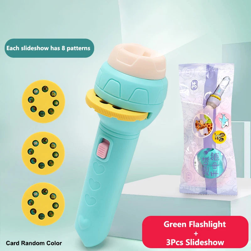 Linterna Proyector Lámpara Antorcha Juguete Lindo Dibujos Animados Creativo Juguete Lámpara Antorcha Linterna Proyector Juguete Libro De Cuentos Para Dormir Para Bebés