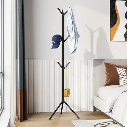 Perchero móvil de pie con múltiples ganchos, con forma de rama de árbol, práctico perchero para el hogar, la sala de estar y el almacenamiento de ropa.