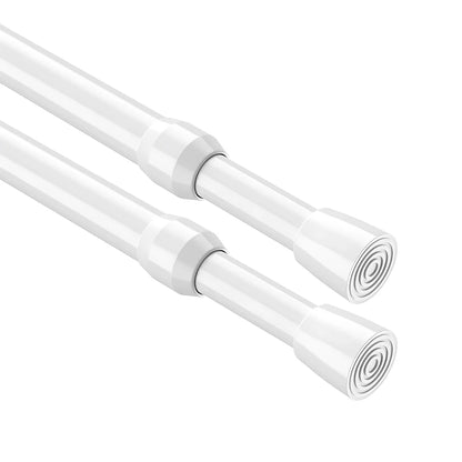 Barras de cortina con resorte de tensión, duraderas, de longitud ajustable, extensibles, telescópicas, para baño, cocina y armario, sin taladro.