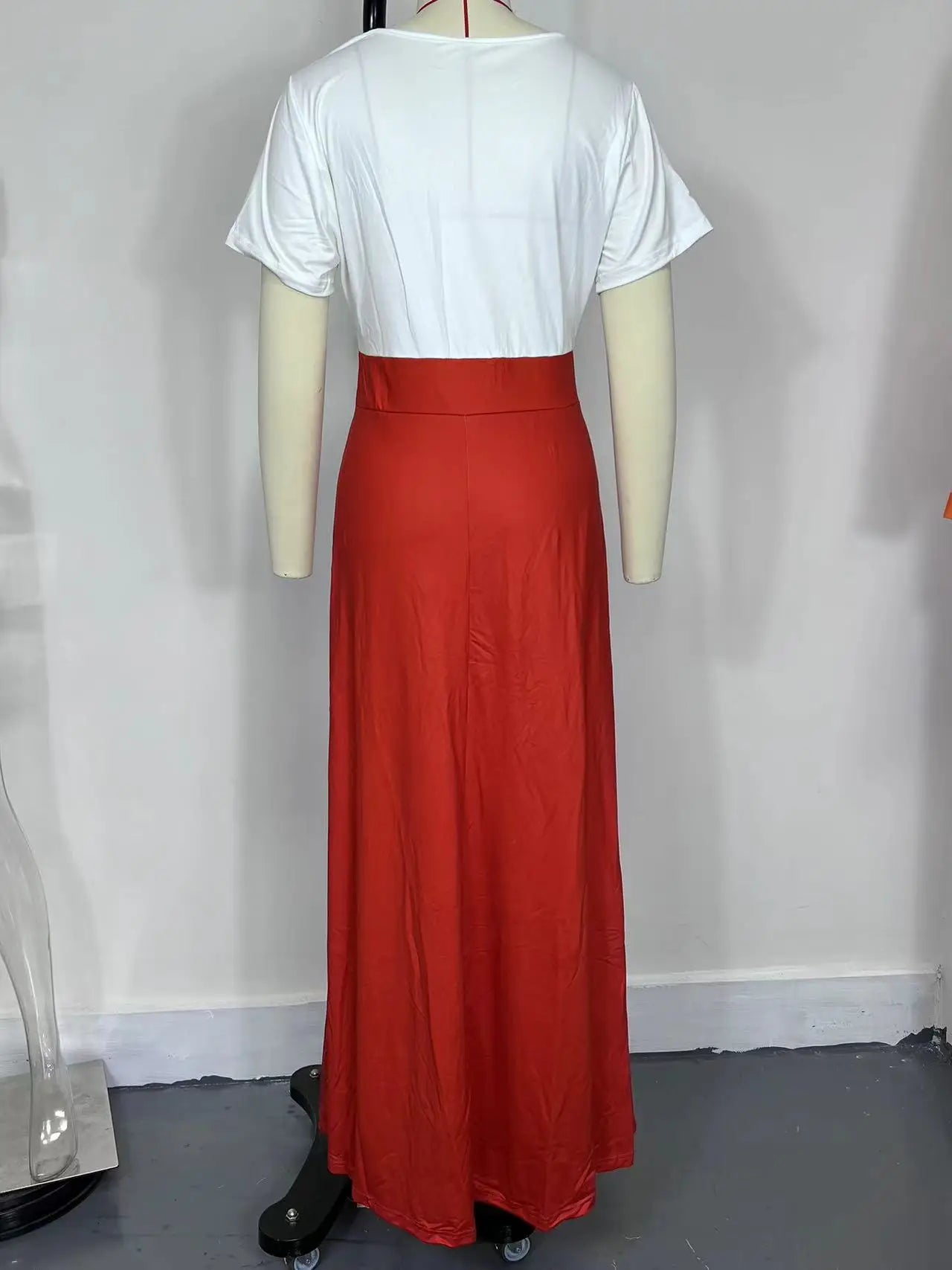 AliExpress-Vestido feminino de manga curta, vestido casual estampado em patchwork, europeu e americano, plus size, além das fronteiras, verão, novo, 2024