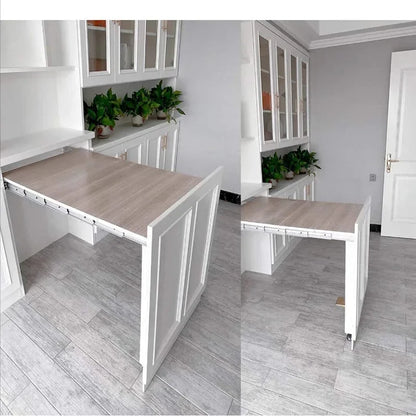 Correderas plegables para mesa de comedor, gabinetes, rieles deslizantes de aluminio, cocina, telescópicos, planos, de empuje, accesorios ocultos para mesa