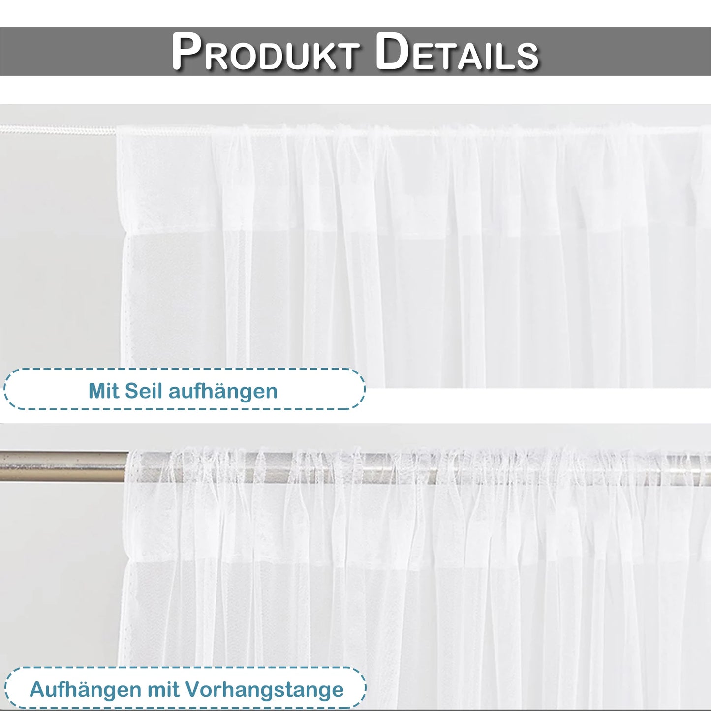 Outdoor Sheer Curtains for Patio Mosquito Netting Rod Pocket Garden Mesh Voile Drapes Mosquito Curtains for Porch Pergola