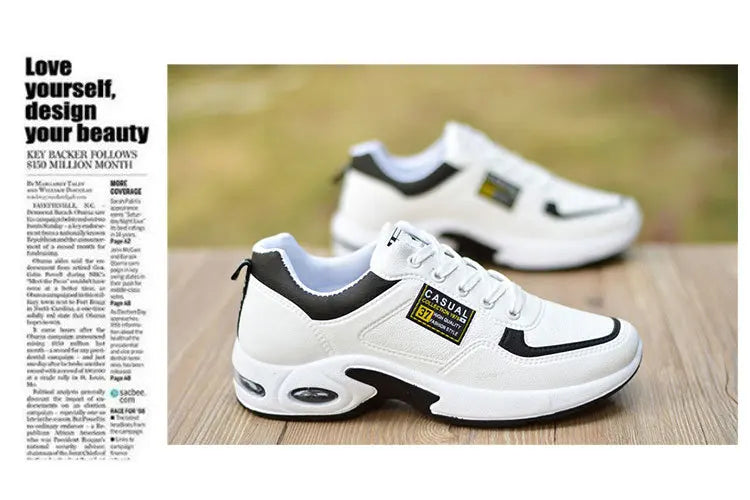 Zapatillas de running para hombre, transpirables, con amortiguación de aire, con cordones, antideslizantes, para exteriores